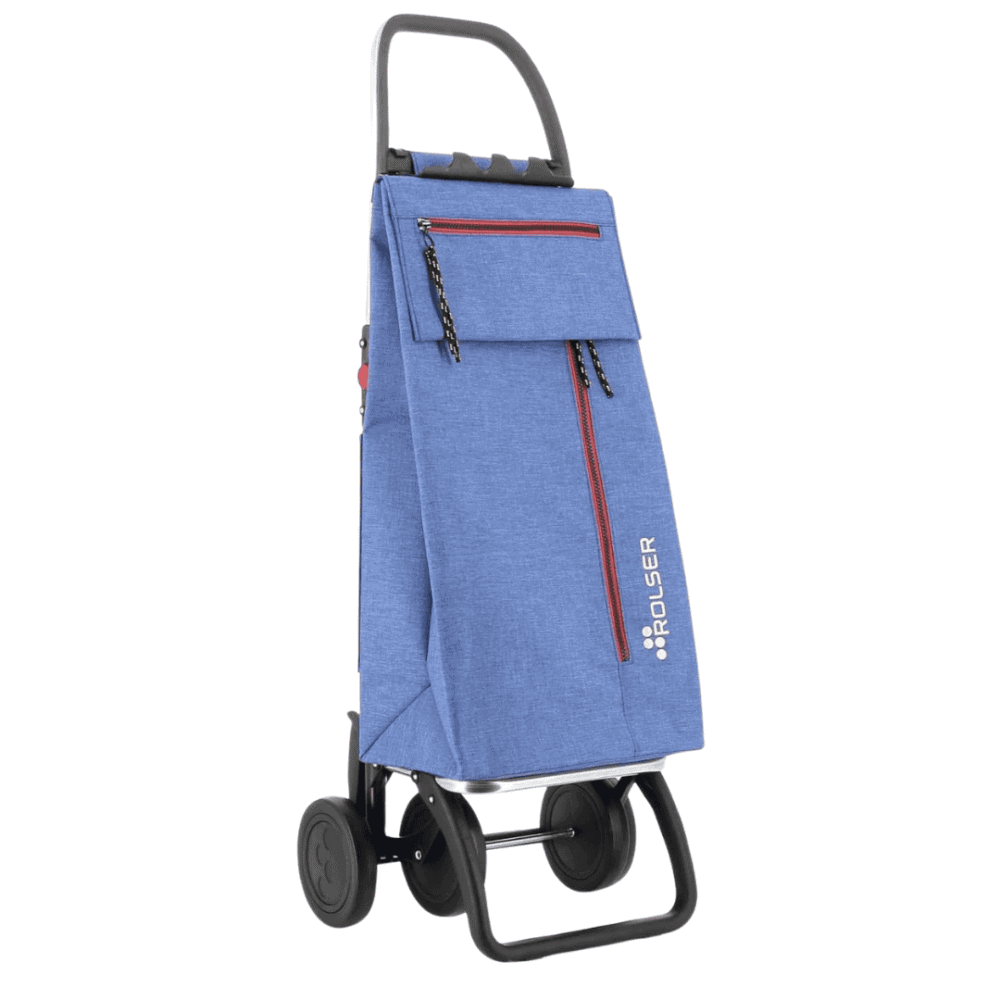 rolser, klappbarer einkaufstrolley "wallaby tweed", azul, 4 räder