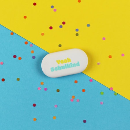 ava & yves radiergummi "yeah schulkind", gelb