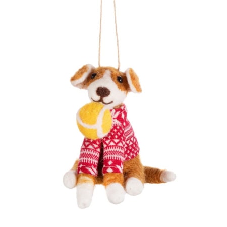 sass & belle christbaumanhänger aus filz „relaxing dog" (kopie)