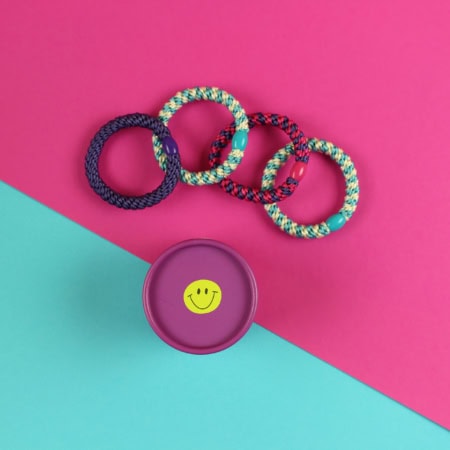 ava & yves kinder-armband "smiley", orange/rosa (kopie)
