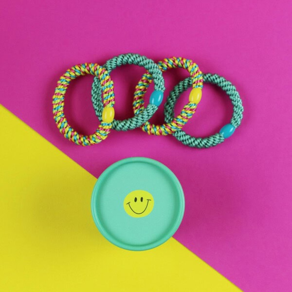 ava & yves kinder-armband "smiley", orange/rosa (kopie)