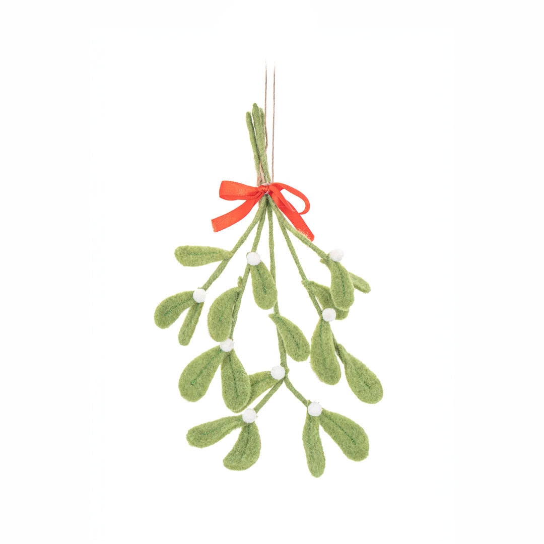 sass & belle christbaumanhänger aus filz „mistletoe“