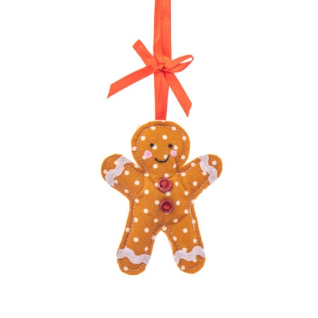 sass & belle christbaumanhänger aus stoff „gingerbread man“