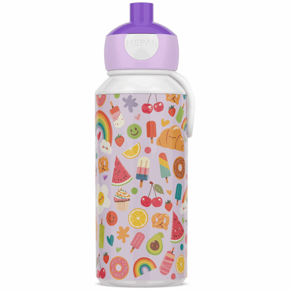 mepal trinkflasche pop-up 400 ml, "flowers & butterflies" (kopie)