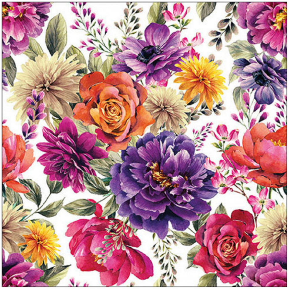 ambiente, papierservietten "eucalyptus and fern bouquet", 33 cm (kopie)