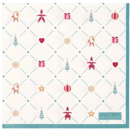 greengate papierservietten ‘xmas letter’ white (kopie)