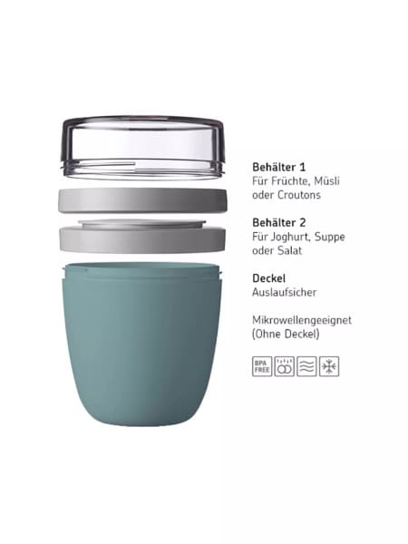 mepal lunchpot "ellipse" 500 + 200 ml, vivid mauve