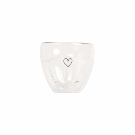 eulenschnitt doppelwandiges glas "herz", 50 ml