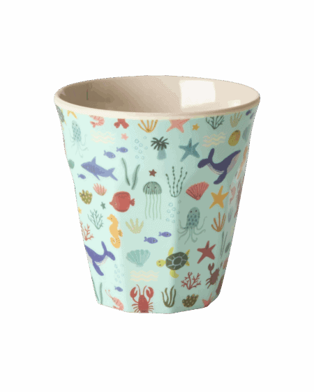 rice kinderteller "happy forest print", pink (kopie)
