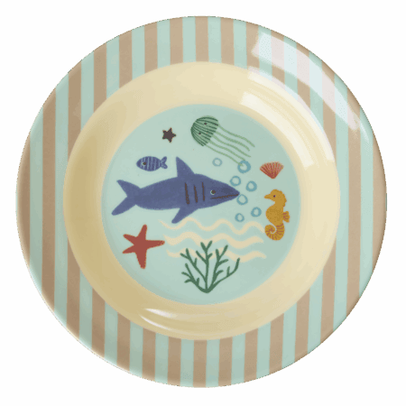 rice kinderteller "happy forest print", pink (kopie)