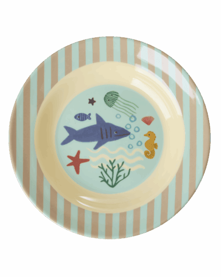 rice kinderteller "happy forest print", pink (kopie)