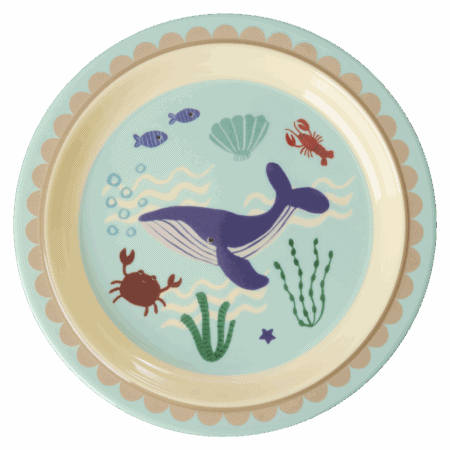 rice kinderteller "happy forest print", pink (kopie)