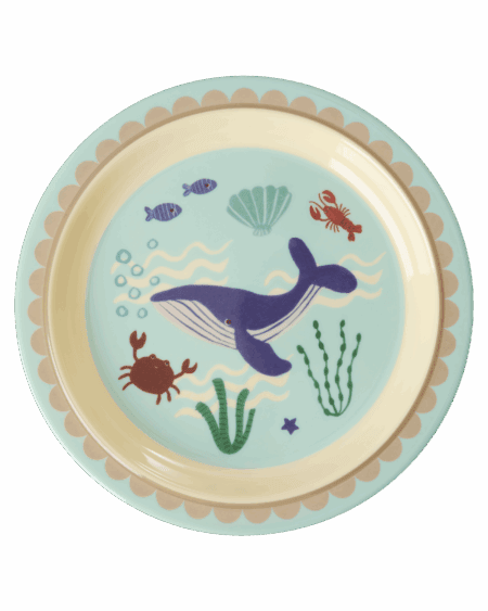 rice kinderteller "happy forest print", pink (kopie)