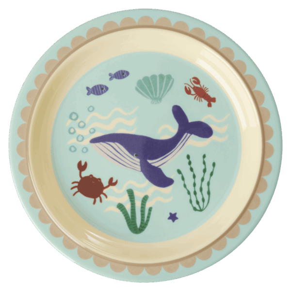 rice kinderteller "happy forest print", pink (kopie)