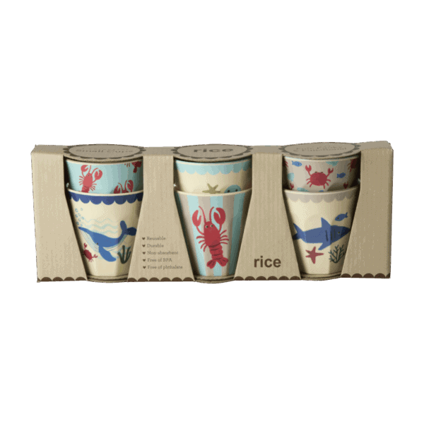 rice kleiner becher "coral ocean print", diverse motive (kopie)