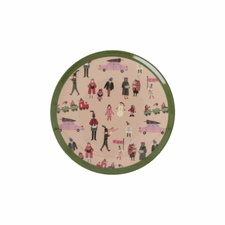 rice anhänger aus velours "herz" grün