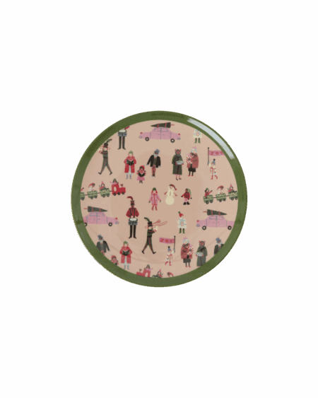 rice anhänger aus velours "herz" grün