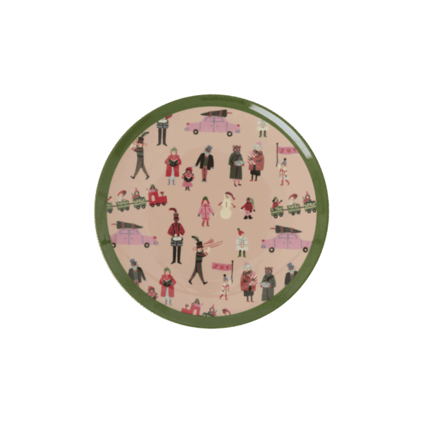 rice anhänger aus velours "herz" grün