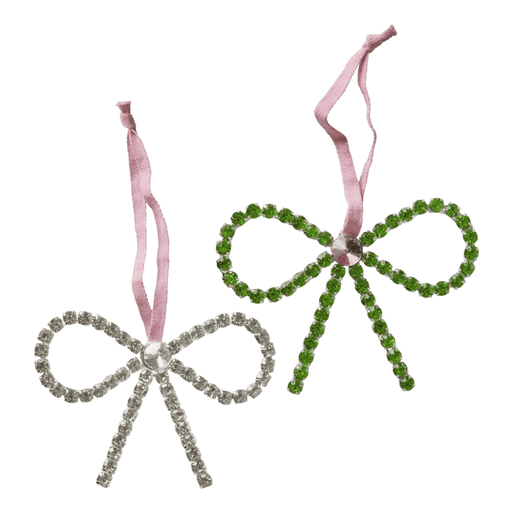 rice anhänger aus velours "herz" grün