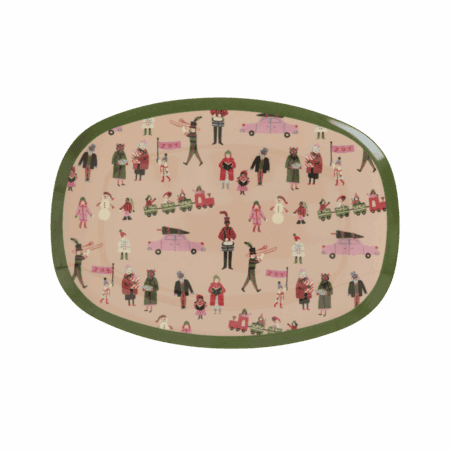 rice anhänger aus velours "herz" grün