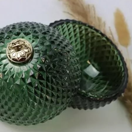 hoff interieur glasdose "christmas ball", grün