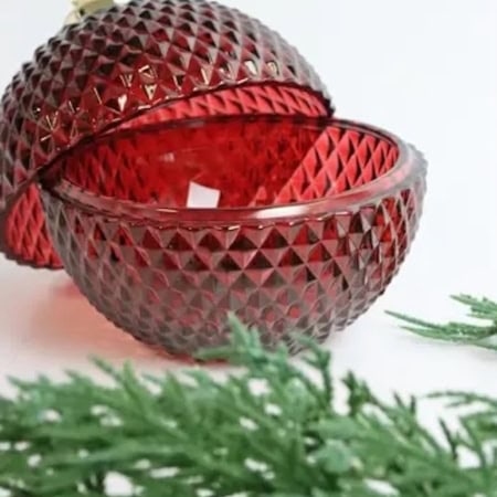 hoff interieur glasdose "christmas ball", rot