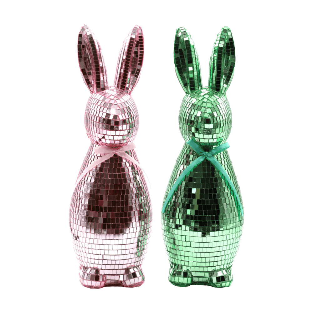 hoff-dekoobjekt-hasen-easter-glam-rosa-gruen