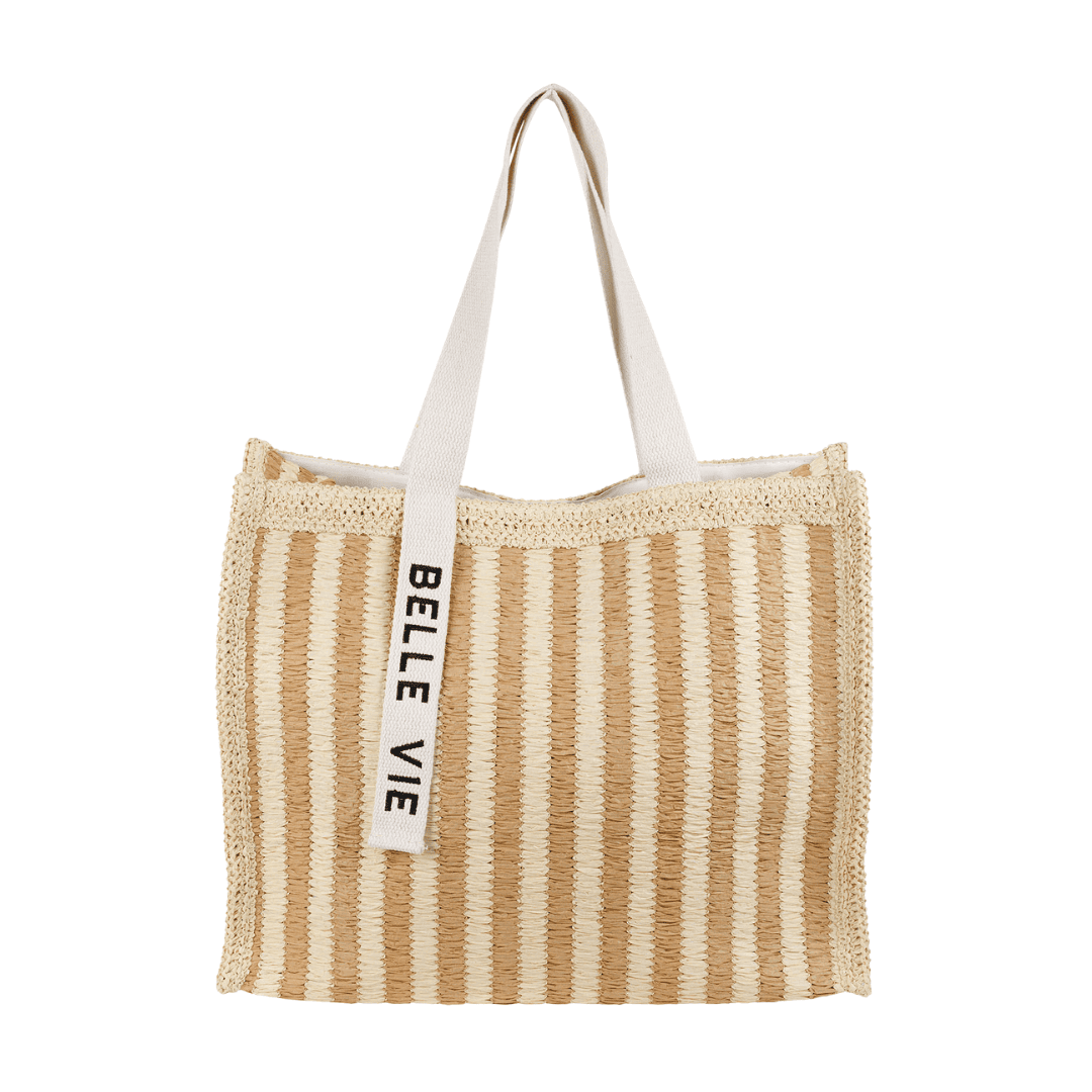 YLIADES Korbtasche „Solencia“, Beige