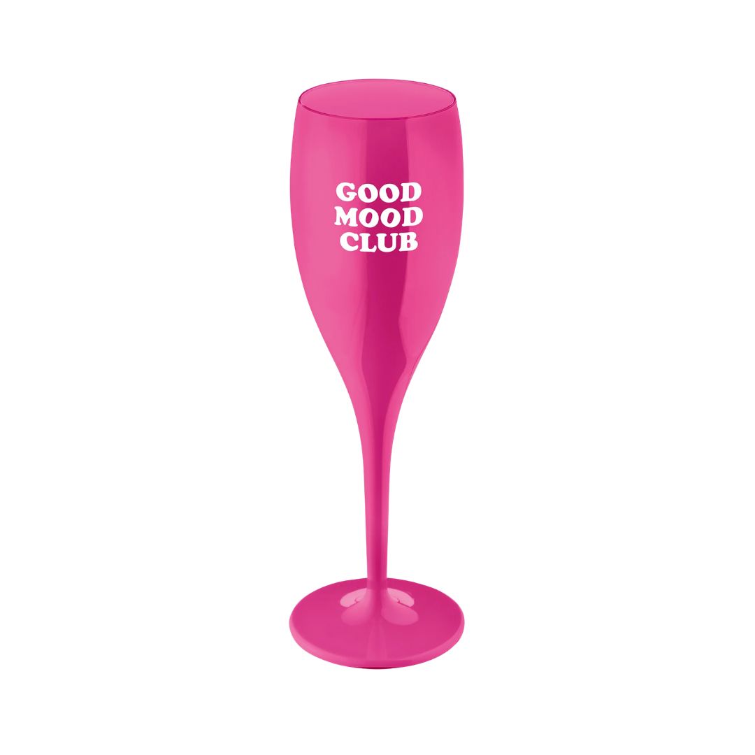 KOZIOL Sektglas „Good Mood Club”, 100 ml, Glamour Pink