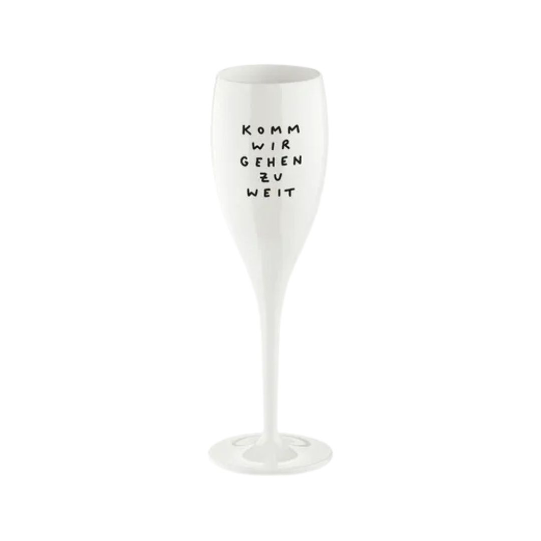 KOZIOL Sektglas „Komm wir gehen zu weit”, 100 ml