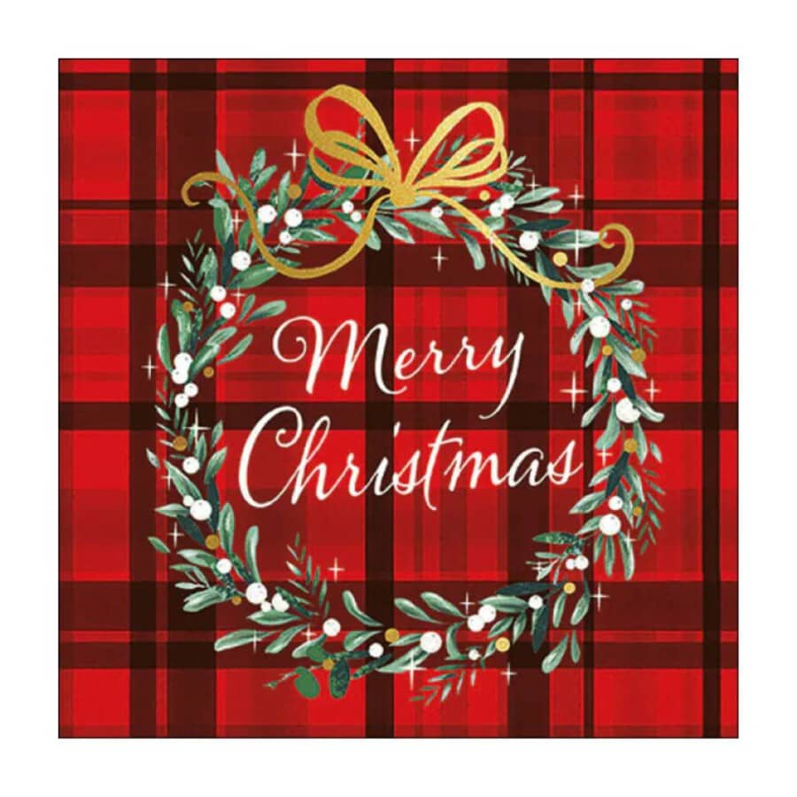 ambiente-serviette-25-christmas-plaid-rot