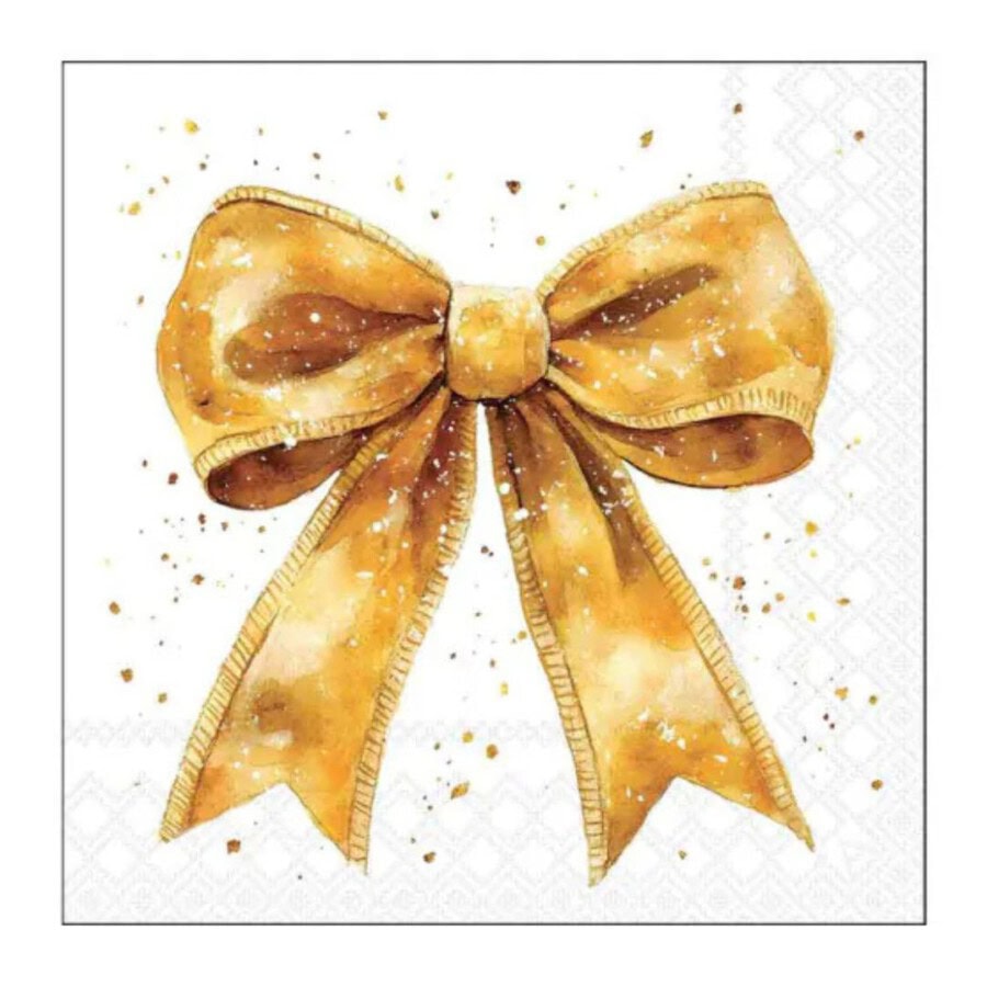 ambiente-serviette-25-fancy-bow-gold