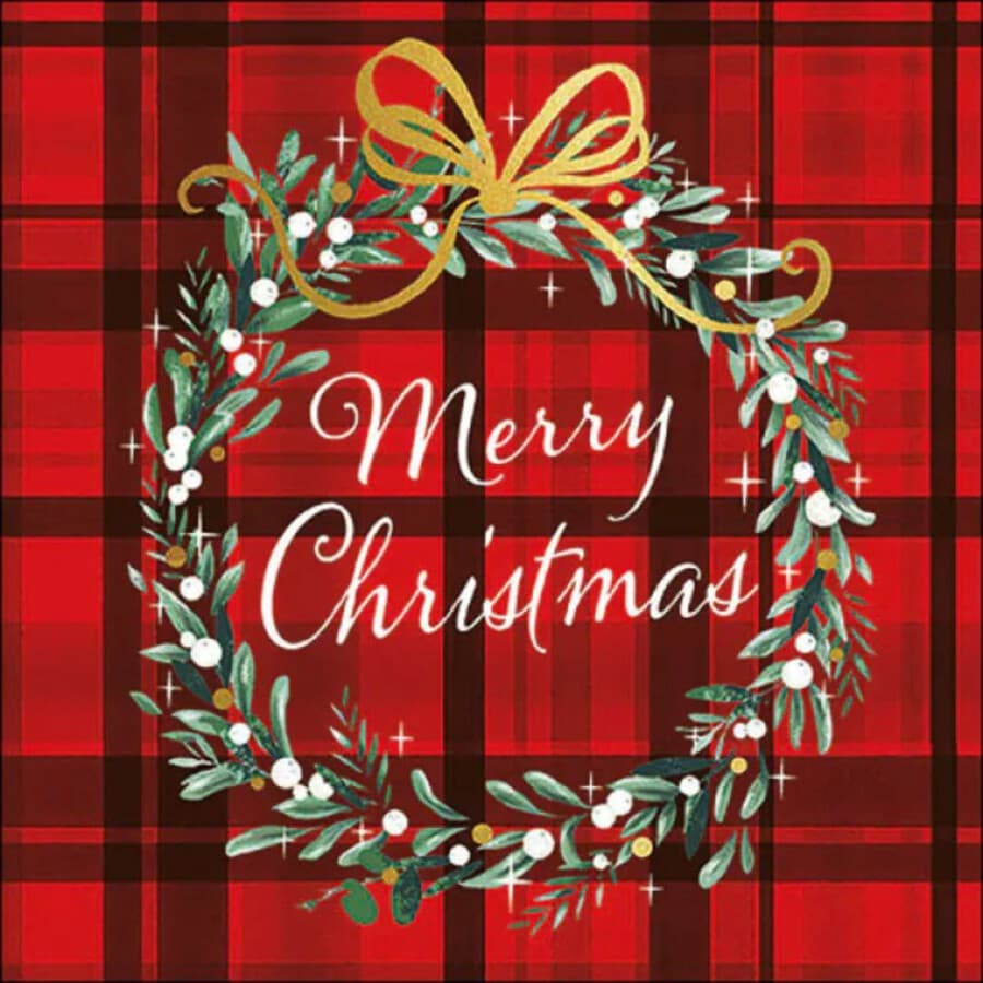 ambiente-serviette-33-christmas-plaid-rot