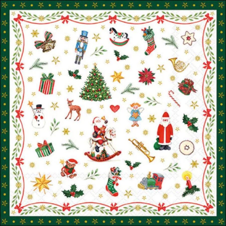 ambiente-serviette-33-ornaments-all-over-gruen