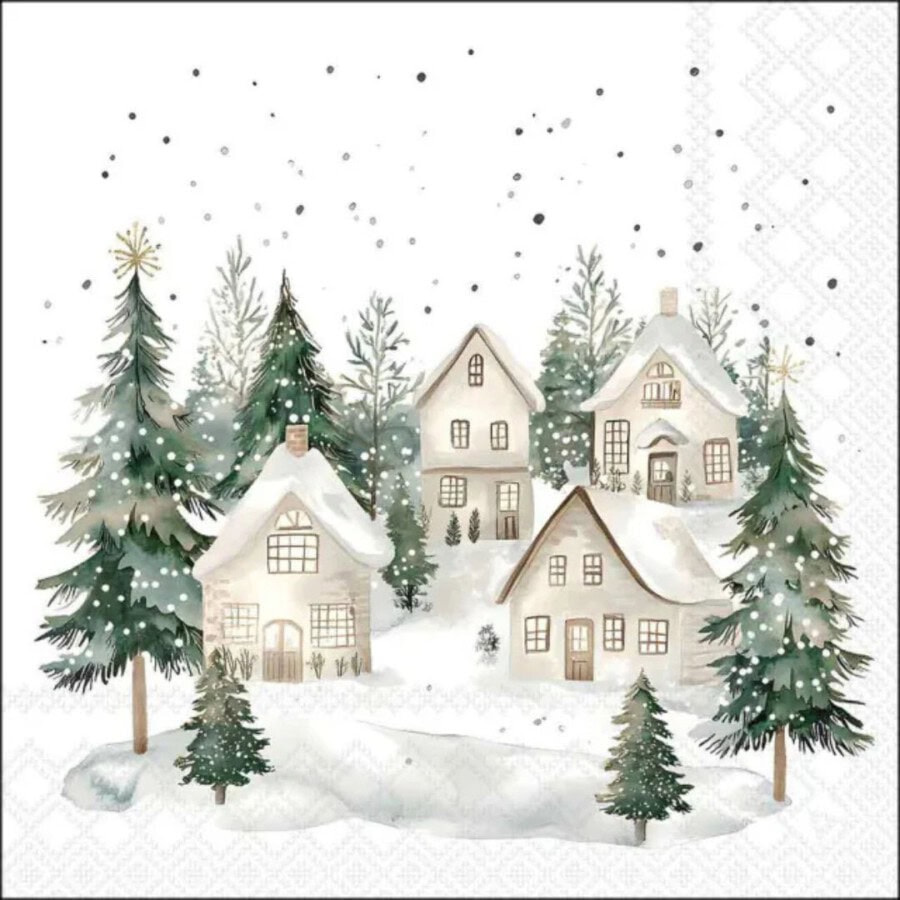 ambiente-serviette-33-snowy-houses