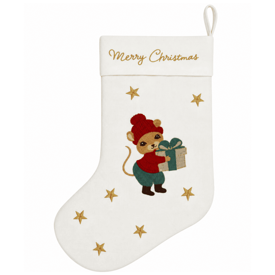 Greengate Stocking-Joanni-star-white-X-Mas
