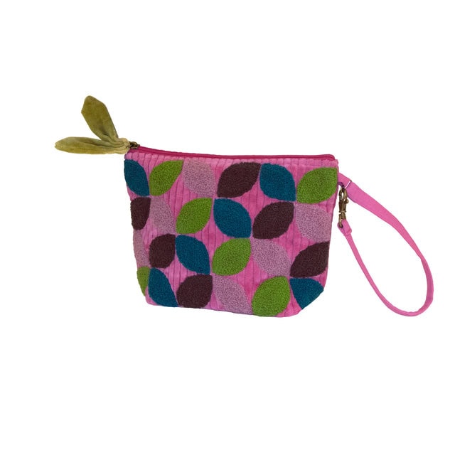 Handed-By-Leela-Pouch-velvet-raspberry-pink