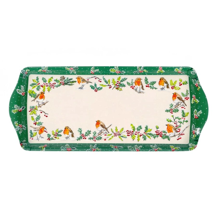 Ulster-Weavers Christmas Robins Small Tray-X-mas