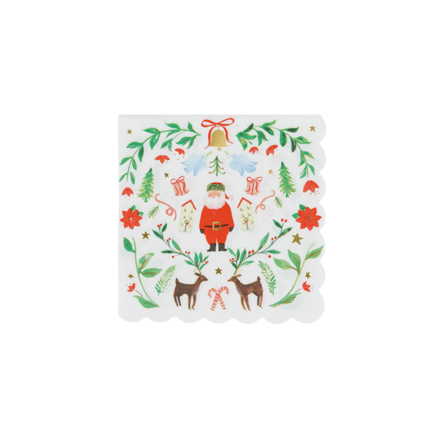 Meri-Foliage-Santa-Patterned-Small-Napkins