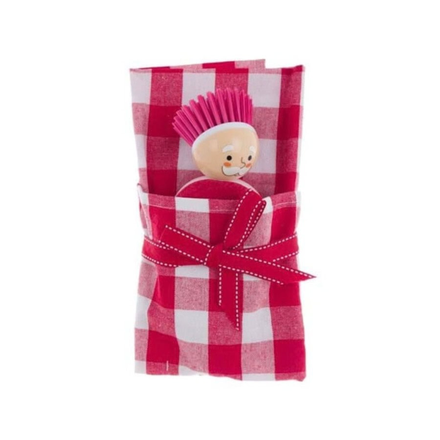 mariclo-set-geschirrtuch-buerste-schwamm-vichy-karo-xmas